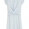 Kleid mit Schlüssellochausschnitt und Wickel-Detail