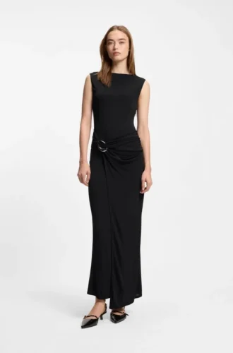 Kleid mit Schnallendetail und Wickeleffekt