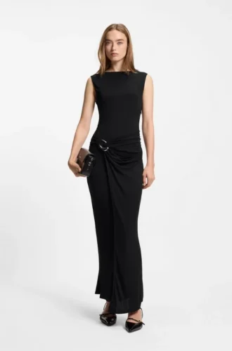 Kleid mit Schnallendetail und Wickeleffekt