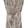 Kleid mit Schulterpolstern und Pailletten