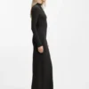 Kleid mit Stehkragen aus Stretch-Jersey