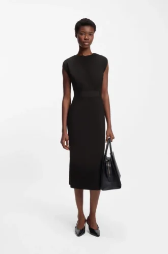 Kleid mit Taillendetail aus Stretch-Jersey