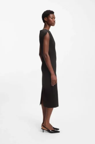 Kleid mit Taillendetail aus Stretch-Jersey