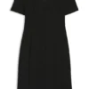 Kleid mit V-Ausschnitt aus Stretchstoff