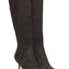 Kniehohe Stiefel aus Ponyhaar-Leder