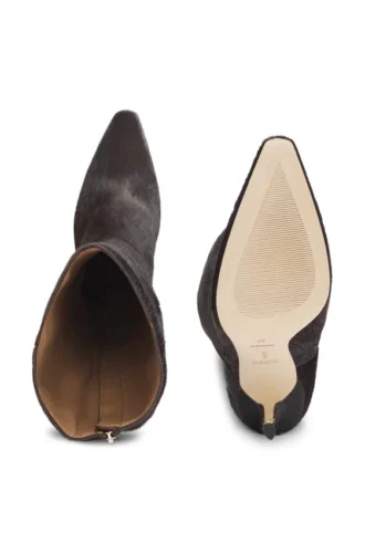 Kniehohe Stiefel aus Ponyhaar-Leder