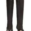 Kniehohe Stiefel aus Ponyhaar-Leder