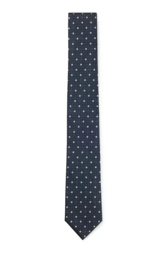 Krawatte aus Seidenmischung mit feinen Double-B-Monogrammen