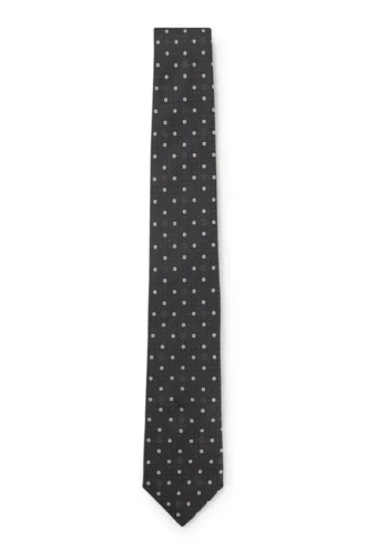 Krawatte aus Seidenmischung mit feinen Double-B-Monogrammen