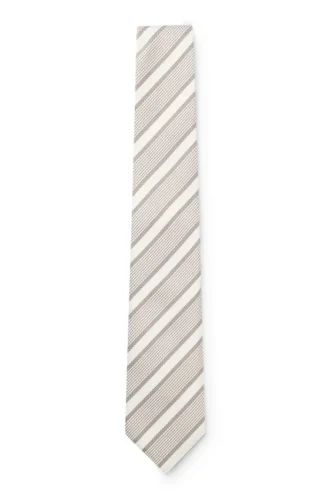Krawatte mit diagonalen Streifen aus Seide