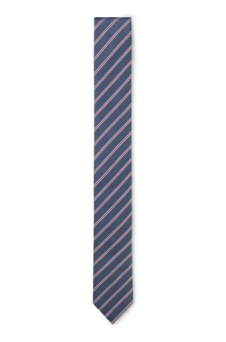 Krawatte mit diagonalen Streifen aus Seide