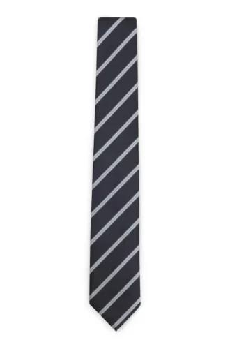 Krawatte mit diagonalen Streifen aus Seidenmischung