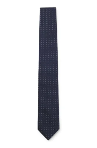 Krawatte mit Jacquard-Punkten aus Seidenmischung