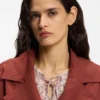Kurze Trenchcoat-Jacke mit Gürtel