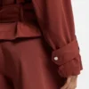 Kurze Trenchcoat-Jacke mit Gürtel
