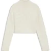 Kurzer Pullover aus Wollmischung mit mehrlagigem Ausschnitt