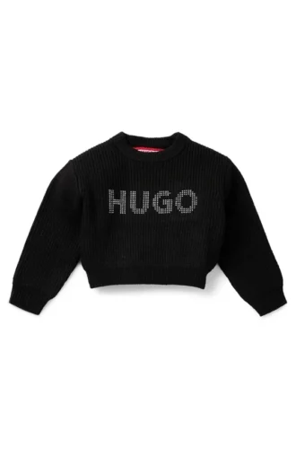 Kurzer Pullover für Kinder mit Nietenlogo