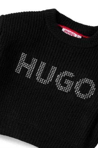Kurzer Pullover für Kinder mit Nietenlogo
