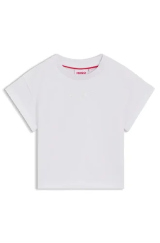 Kurzes T-Shirt für Kinder mit schillerndem Logo