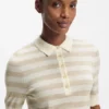 Kurzärmeliger Pullover aus Merinowolle mit Polokragen