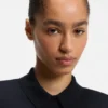 Kurzärmeliger Pullover aus Merinowolle mit Polokragen