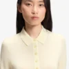 Kurzärmeliger Pullover aus Merinowolle mit Polokragen