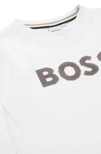 Langarmshirt aus Baumwolle für Kinder mit Logo aus Silikonpunkten