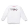 Langarmshirt aus Baumwolle für Kinder mit Logo in Glitzereffekt