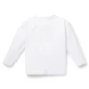 Langarmshirt aus Baumwolle für Kinder mit Logo in Glitzereffekt
