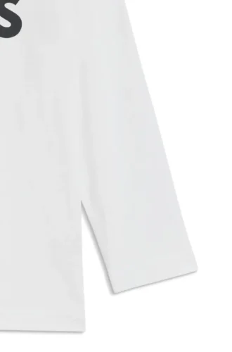 Langarmshirt für Kinder aus Baumwolle mit Kontrastlogo