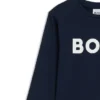 Langarmshirt für Kinder aus Baumwolle mit Kontrastlogo