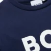 Langarmshirt für Kinder aus Baumwolle mit Kontrastlogo