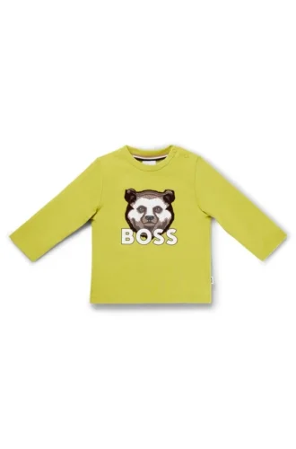 Langarmshirt für Kinder aus Baumwolle mit Logo-Motiv