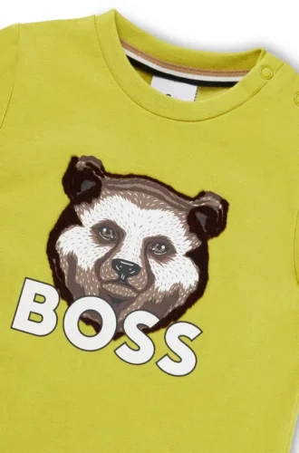 Langarmshirt für Kinder aus Baumwolle mit Logo-Motiv