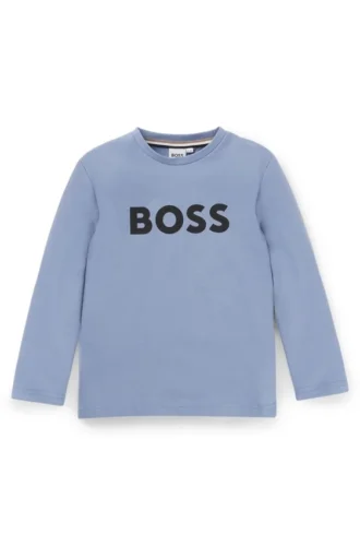 Langarmshirt für Kinder aus Baumwolle mit Logo-Print