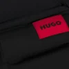 Lange Daunenjacke für Kinder mit rotem Logo-Etikett