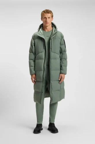 Lange Daunenjacke mit wasserabweisender Ausrüstung