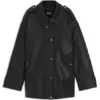 Lange Lederjacke