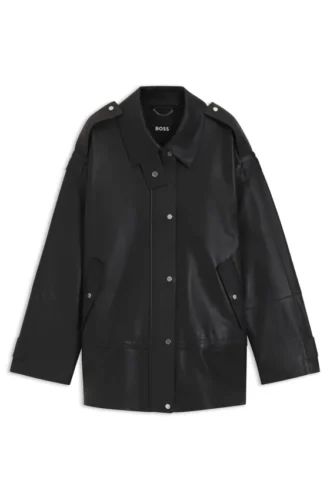 Lange Lederjacke