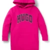 Langer Kinder-Hoodie mit Logo im College-Stil