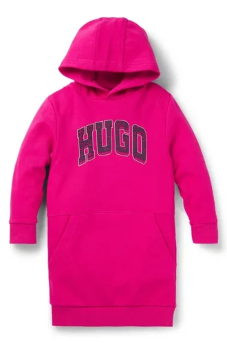 Langer Kinder-Hoodie mit Logo im College-Stil