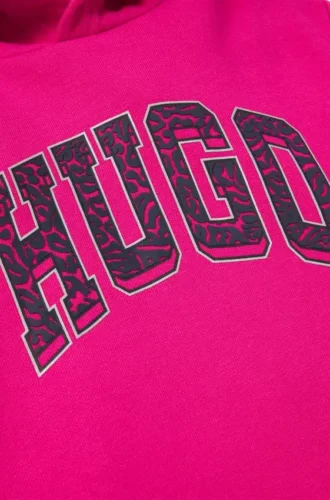 Langer Kinder-Hoodie mit Logo im College-Stil