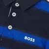 Langärmliges Kinder-Poloshirt mit Streifen und Logo