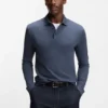 Langärmliges Poloshirt aus Interlock-Baumwolle mit Logo