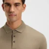 Langärmliges Poloshirt aus Interlock-Baumwolle mit Logo