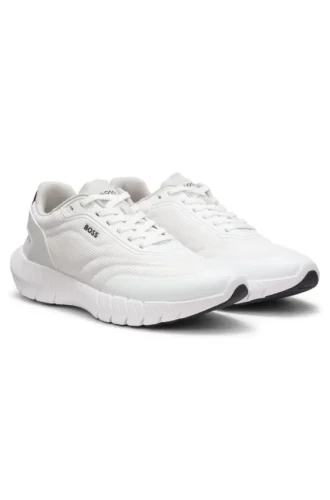 Laufschuhe mit Lederbesatz