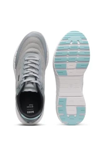 Laufschuhe mit Lederbesatz