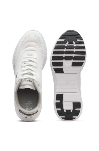 Laufschuhe mit Lederbesatz