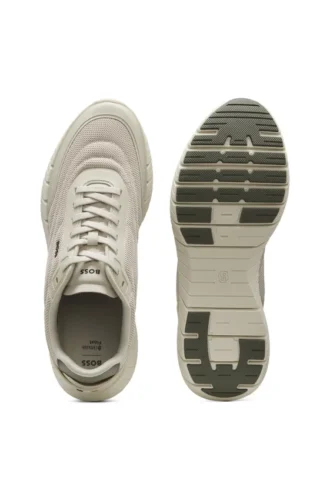 Laufschuhe mit Lederbesatz