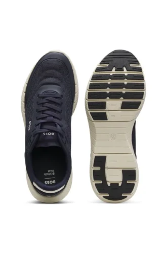 Laufschuhe mit Lederbesatz